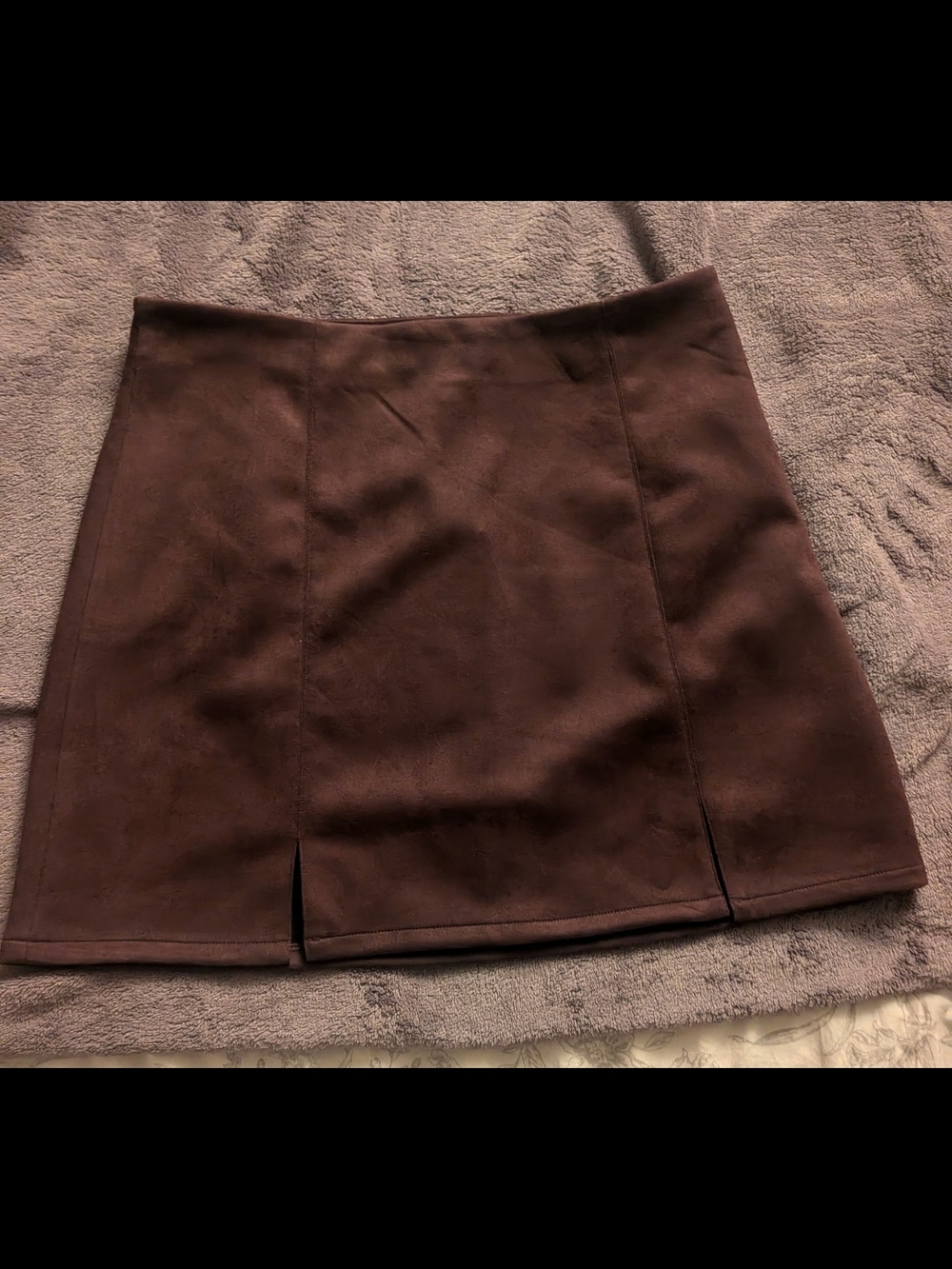 Sincerely Jules Chocolate Brown Suede Mini Skirt in Medium